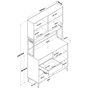 Hanah Home Armario Multiusos Blanco y Nogal JE213 - 4053